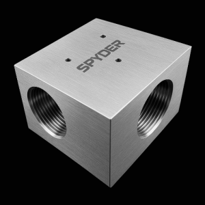 9/16" F X 9/16" F X 9/16" F 316SS 20,000 PSI BLOCK STYLE TEE.