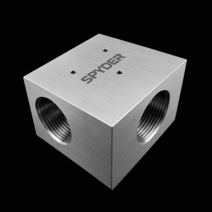9/16"F X 9/16"F X 9/16"F 316SS 30,000 PSI BLOCK STYLE TEE.